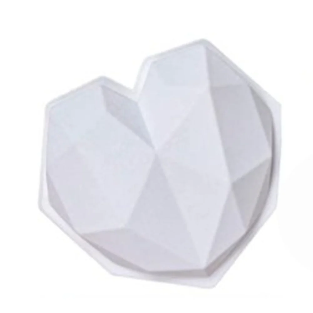 Diamond Heart Silicone Cake Mold Heart Baking Mold Nonstick Muffin Pan