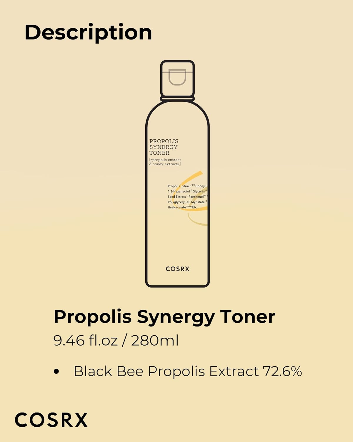 COSRX Full Fit Propolis Synergy Facial Toner with Propolis and Honey Extract, Moisturizing Skin Care, 150ml