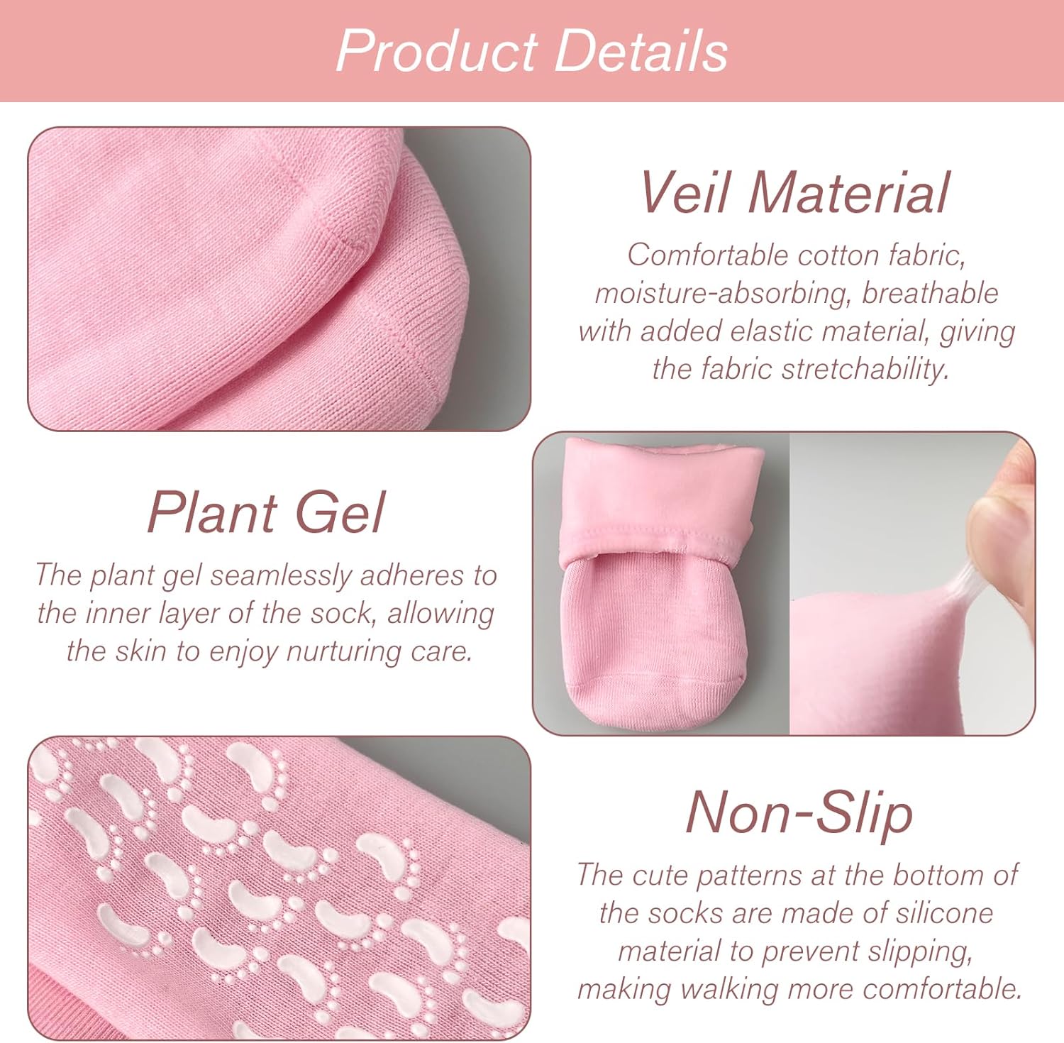 Moisturizing Gel Socks - Soft Gel Lined for Deep Hydration and Repair, Spa Socks to Soften and Revitalize Dry, Cracked Feet, Infused with Essential Oils and Vitamins for Extra Care