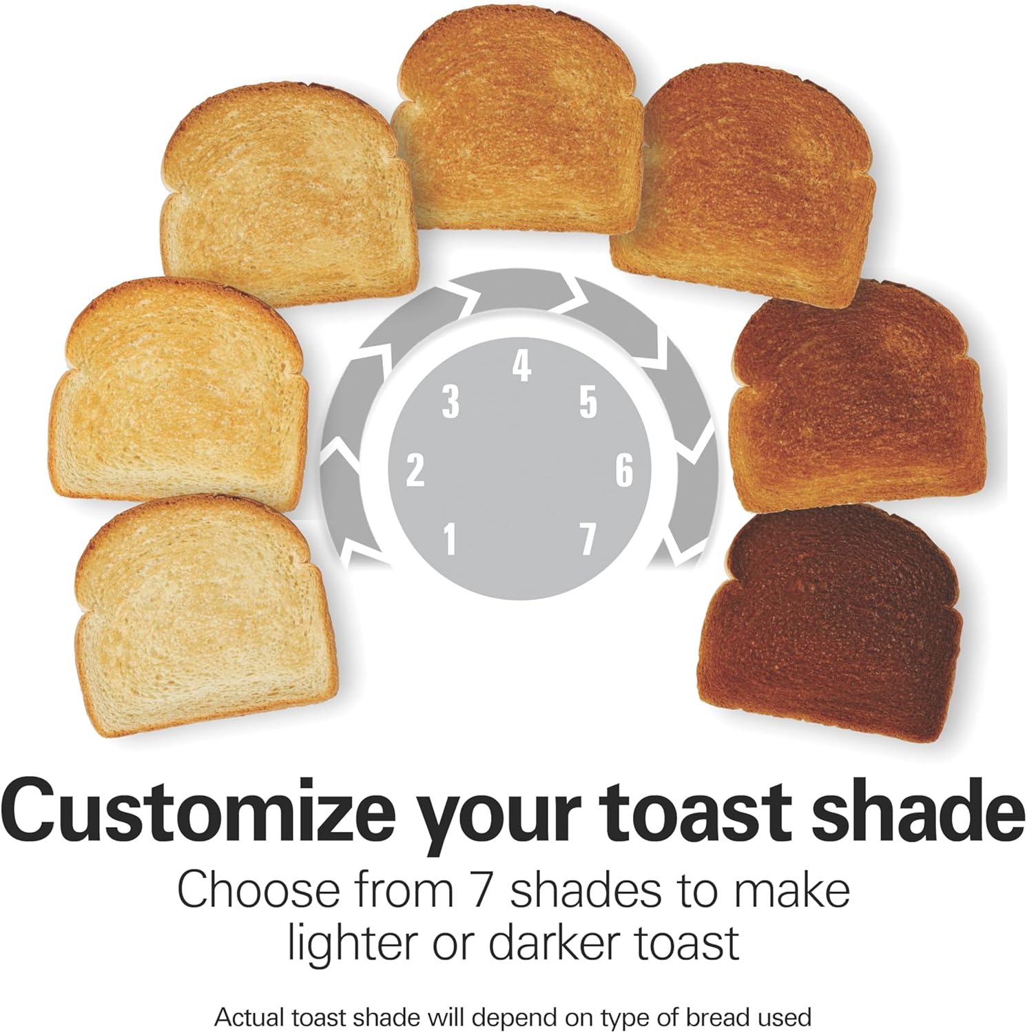 Proctor Silex 2 Slice Extra Wide Slot Toaster with Sure-Toast Technology, Shade Selector & Bagel Setting, Black and Stainless Steel (22302), SILVER