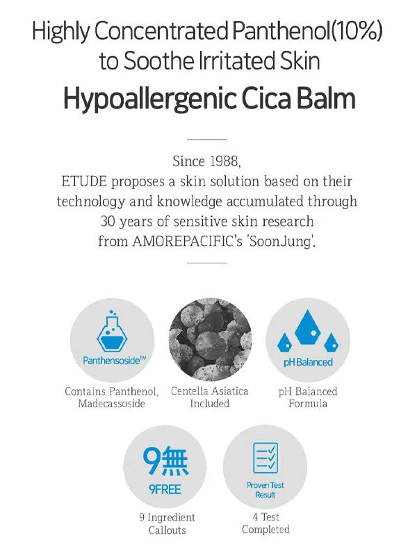 Etude House Soonjung 10-Panthensoside Cica Balm 50ml Best Before 1/4/2027