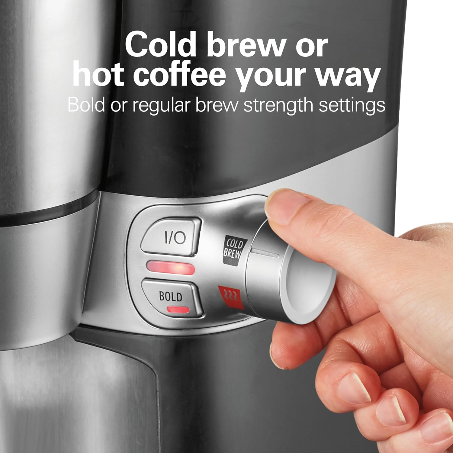 Hamilton Beach 42501 Convenient Craft Rapid Cold Brew and Hot Coffee Maker 16 oz. Capacity Single Serve Grounds Brewer, Black