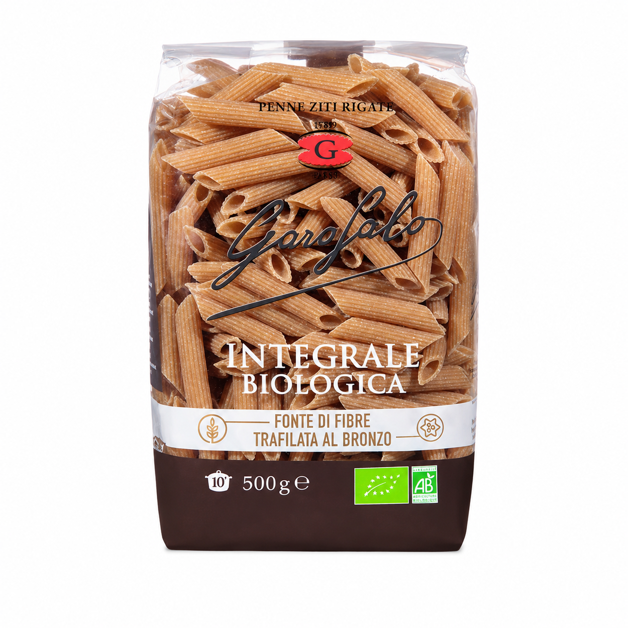 Whole Wheat Penne Rigate Pasta, Durum Wheat Semolina Pasta, Italian Style Pasta