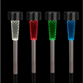 Moonrays Solar LED Garden Stake Lights Outdoor Color Changing Landscape Lights for Yard Pathway Lawn 2 Set 3 Pack Per Set Total 6 Lights