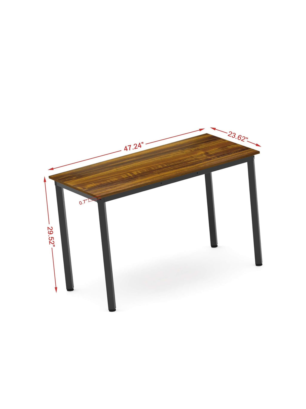 47.2" Computer Desk with Storage Shelf – Modern Home Office Writing Desk