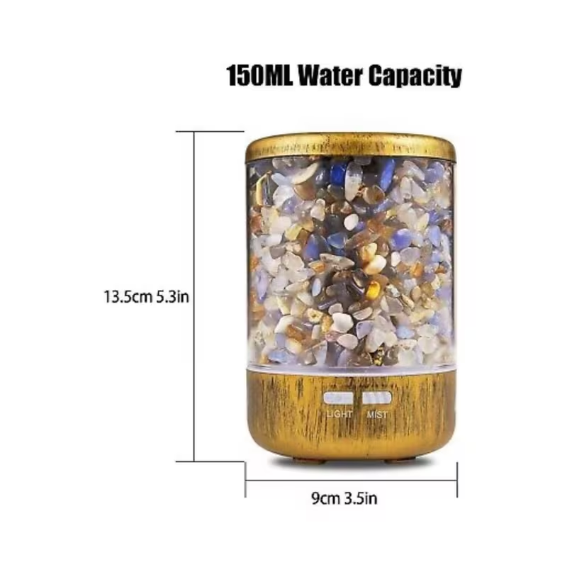 Crystal Salt Rock Aroma Diffuser with LED Lights – 7 Color Changing Humidifier for Home Relaxation