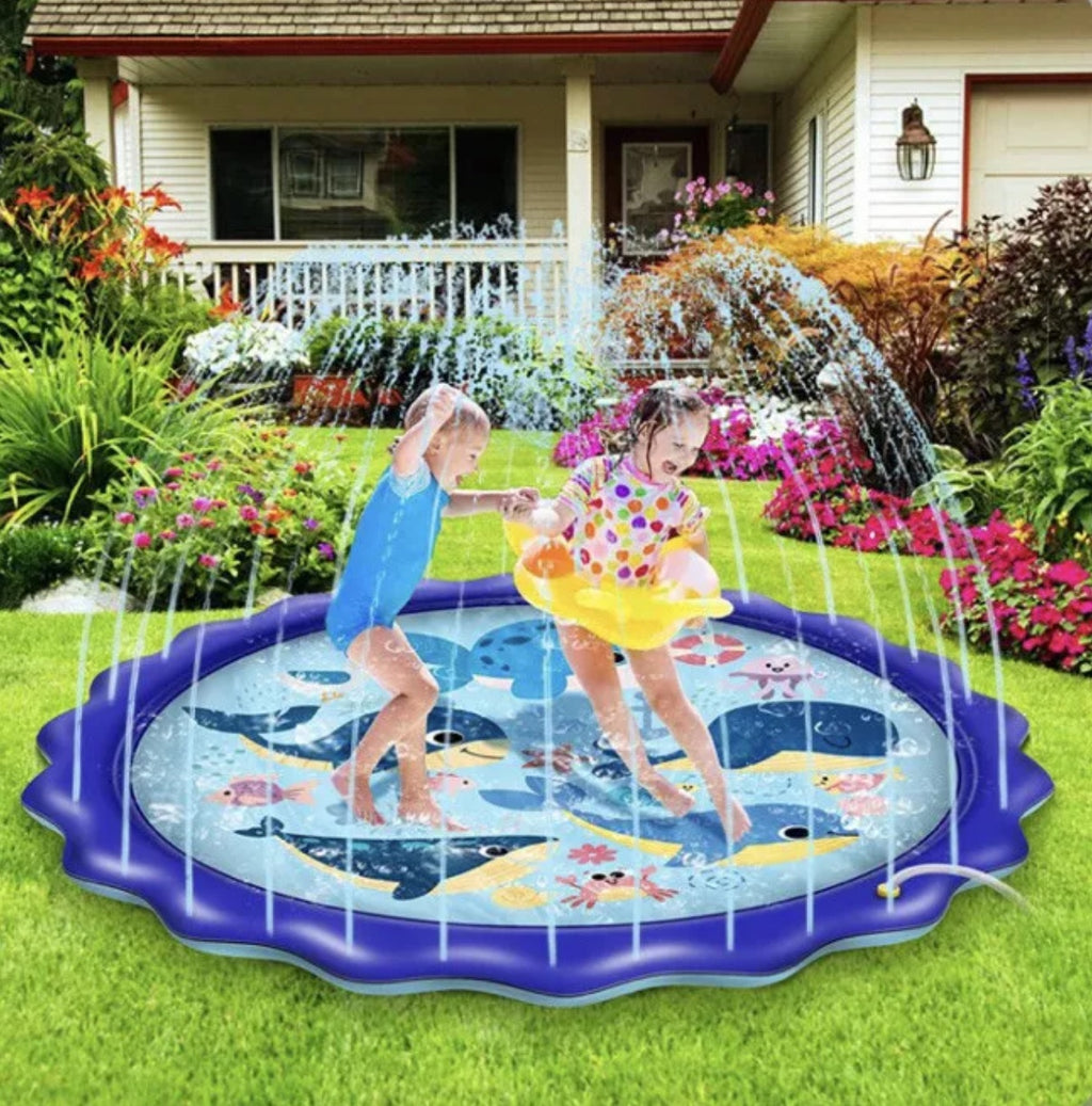 Kids Splash Play Mat | 68” Sprinkler Water Pad for Summer Outdoor Fun