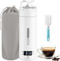 400ml Portable Electric Travel Kettle with 4 Temperature Settings and Digital Display – White