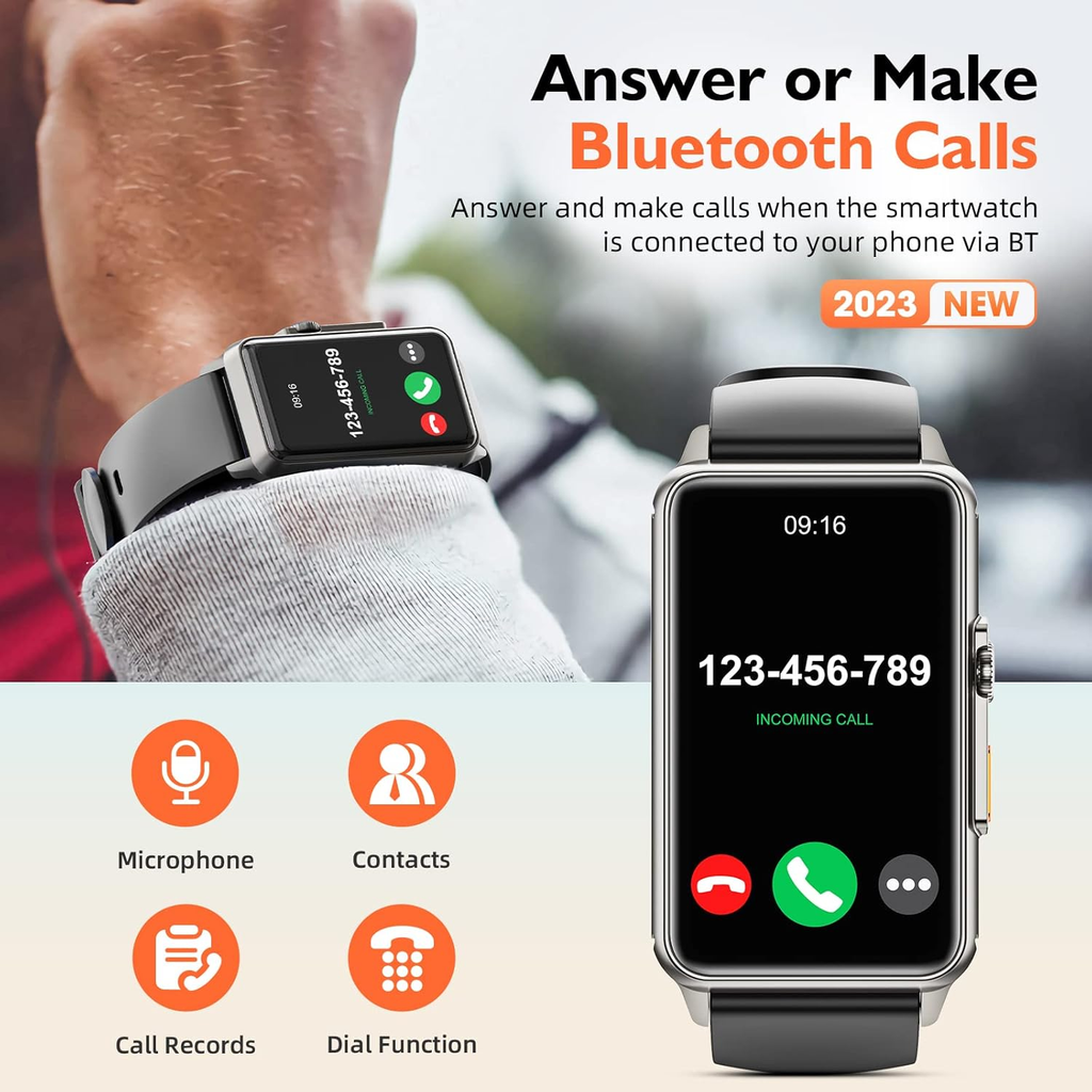 1.57" Bluetooth Smart Watch with Calling Function – Activity Tracker for Android & iOS