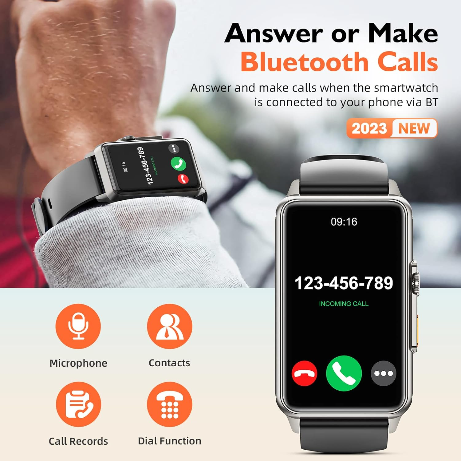 1.57" Bluetooth Smart Watch with Calling Function – Activity Tracker for Android & iOS
