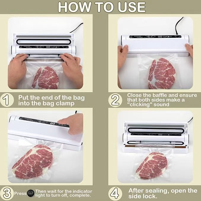 Kanator Handheld Vacuum Sealer Machine with 20 Vacuum Bags, 60kPa Powerful Suction Portable Food Vacuum Sealer for Dry & Wet Food Storage