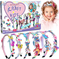 DIY Unicorn Headband Craft Kit for Girls, Kids Hair Accessories Making Set, 40PCS Creative Arts & Crafts Kit, Birthday Gift for Girls Ages 5-12