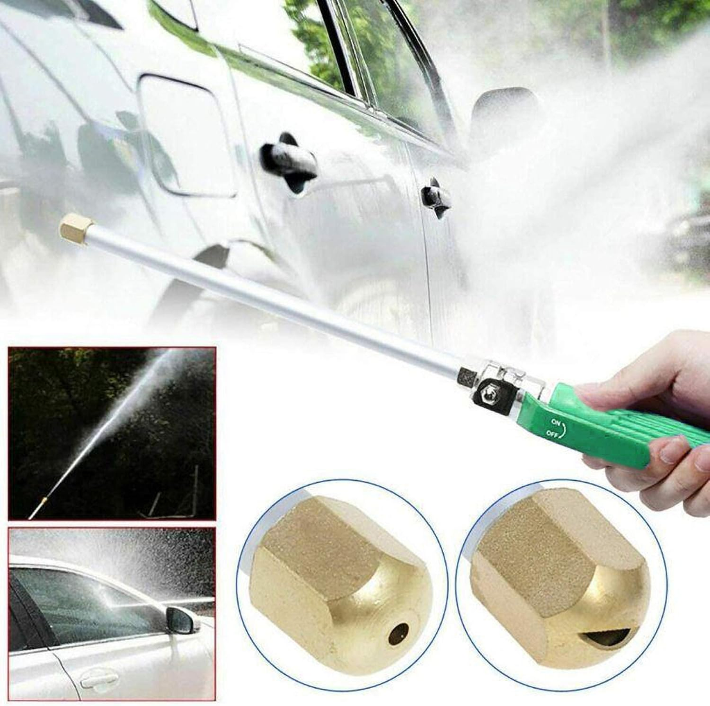 750mm Extra Long High Pressure Garden Hose Nozzle – Adjustable Metal Spray Wand