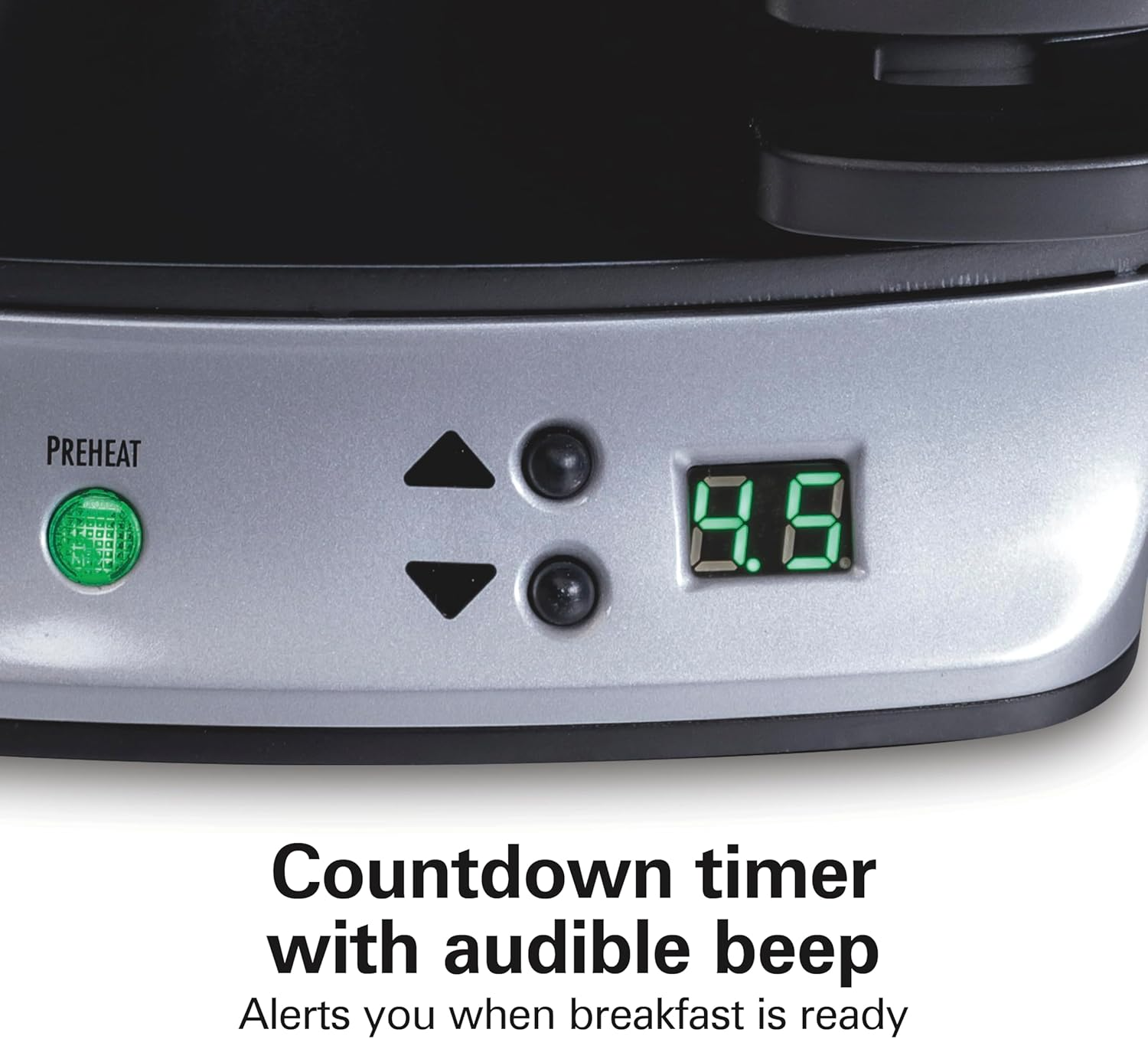 Open Box - Excellent | Hamilton Beach Dual Breakfast Sandwich Maker with Timer, Dual Cooking, Non-Stick Plates, Dishwasher Safe Parts, Silver