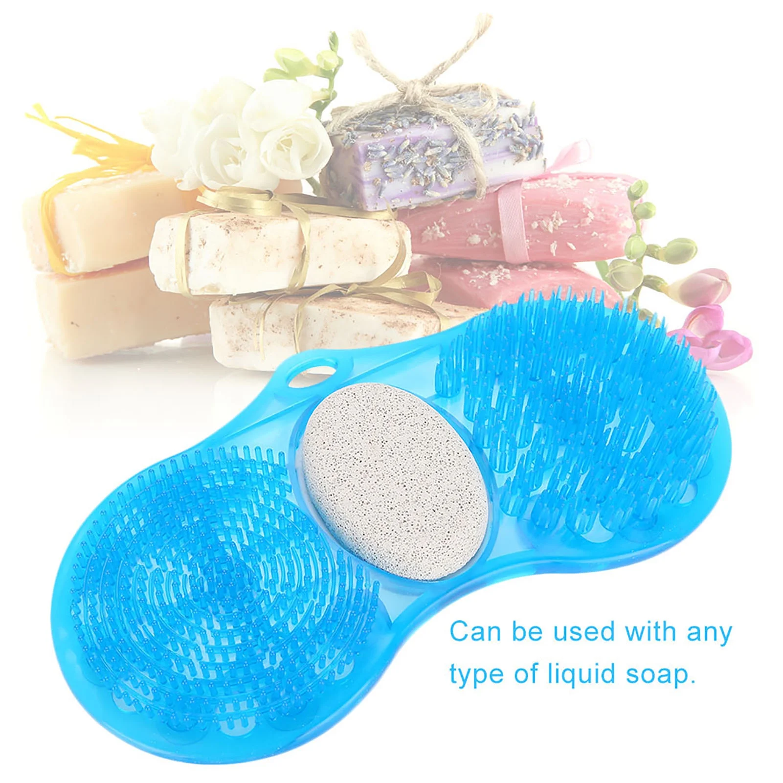 Foot Massage, Pumice Scrub Stone Foot Exfoliate Cleaner, Silicone For Massage Relaxed