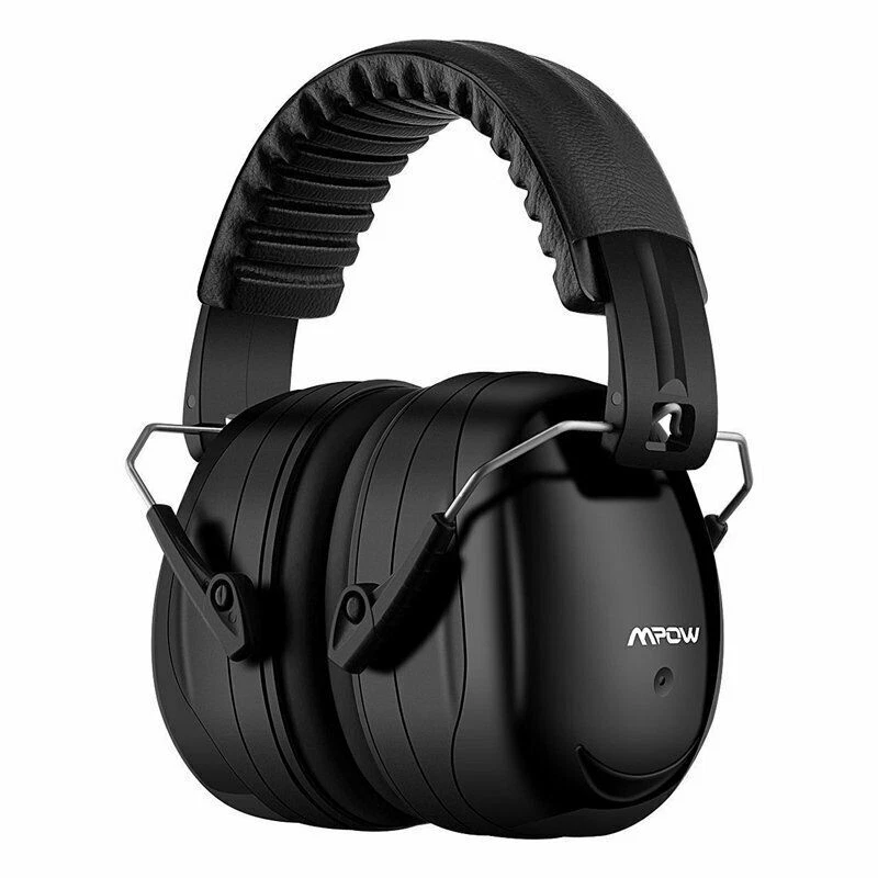 Mpow SNR 34dB Noise Reduction Safety Ear Muffs 2-Pack, NRR 28dB Hearing Protection Ear Defenders for Shooting, Construction, Lawn Mowing, Adjustable Ear Protection – Black