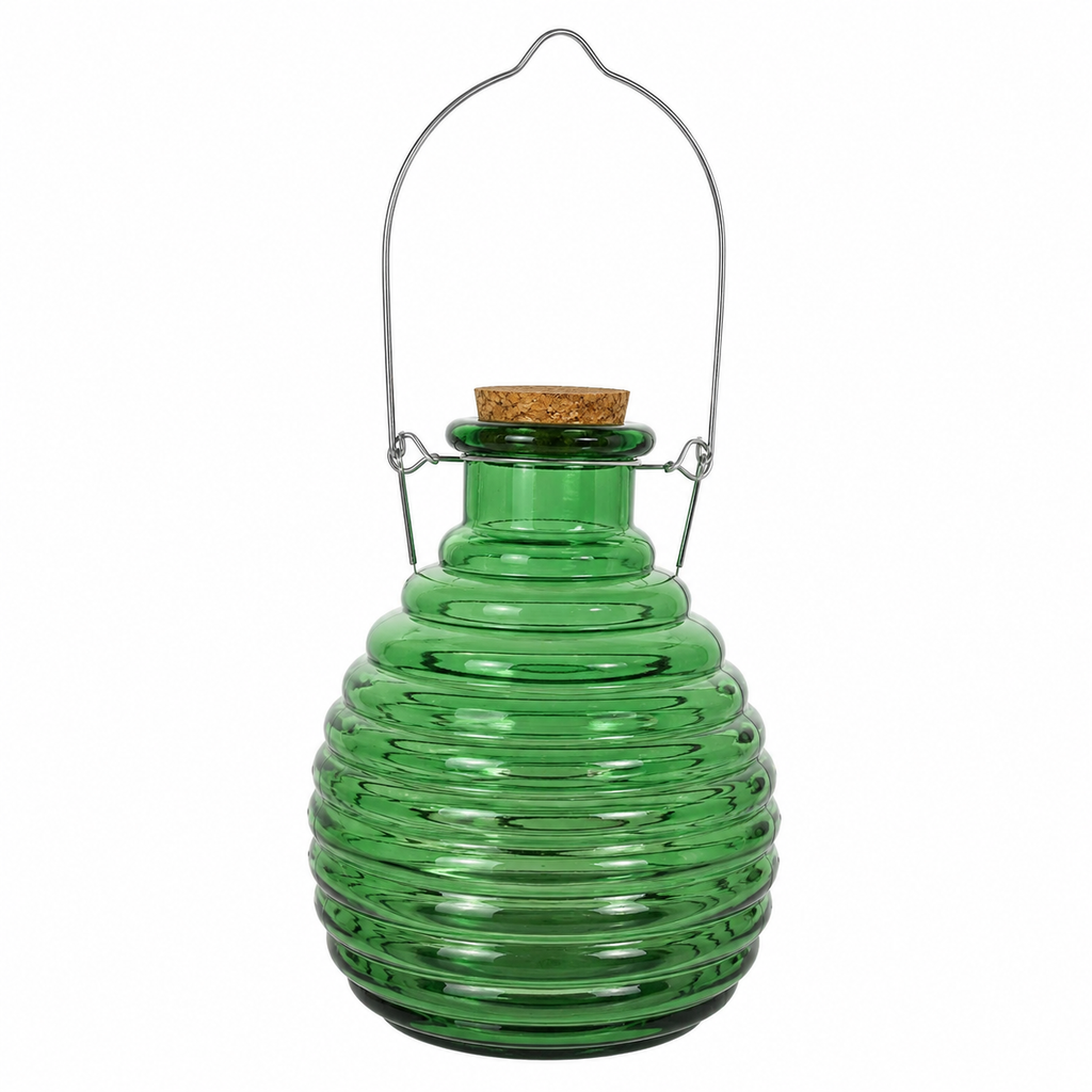 Reusable Hanging Glass Wasp Trap for Garden, Patio & Backyard