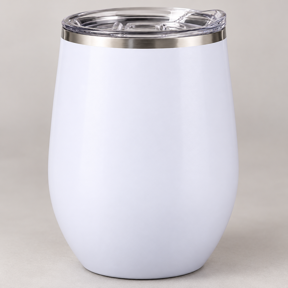 12 oz White Stainless Steel Insulated Wine Tumblers with Lids(47*47*26)
