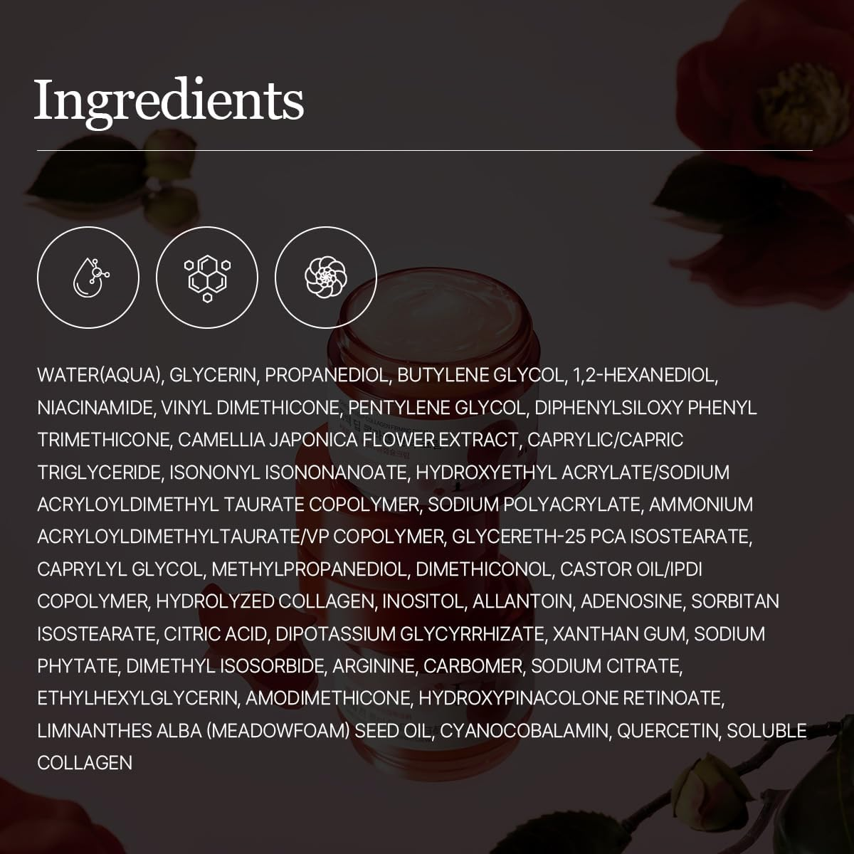 Round Lab Camellia Deep Collagen Firming Cream, 50ml, Anti-Aging Moisturizer with Niacinamide