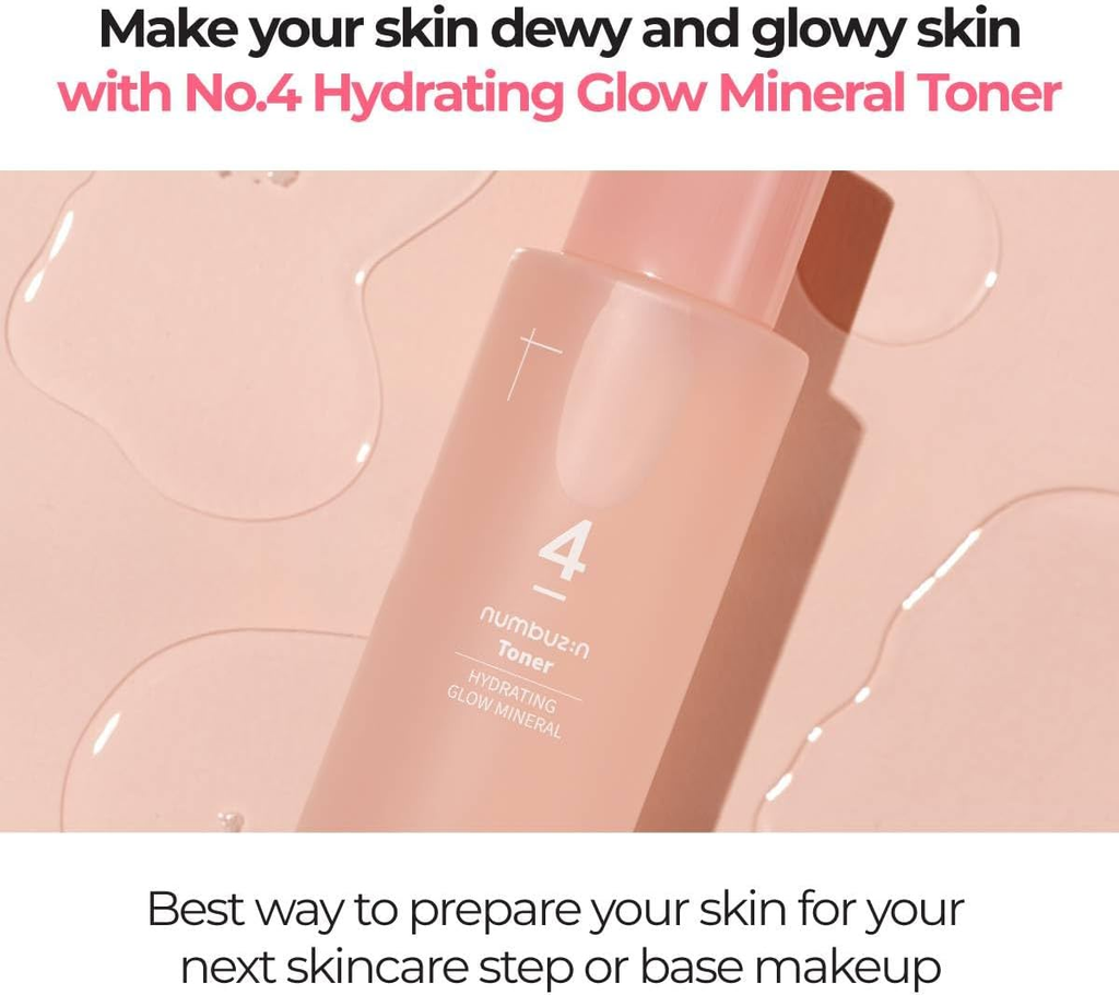 numbuzin No.4 Hydrating Glow Mineral Toner 200ml Best Before 1/3/2027