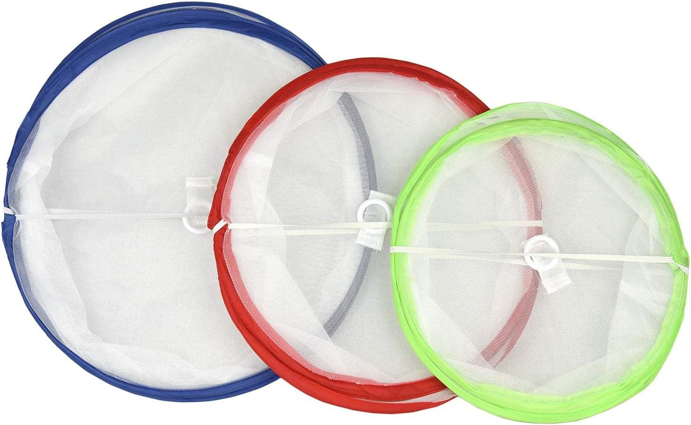 3PCS Collapsible Mesh Food Covers, Reusable Pop-Up Food Tent Covers for Picnic, BBQ, Outdoor Dining and Kitchen Use