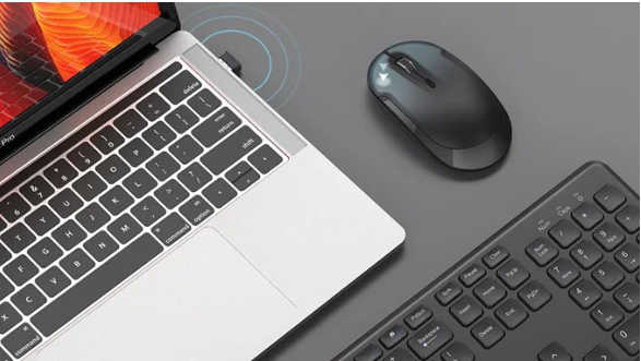 Jelly Comb KUT027 Wireless Keyboard and Mouse Combo – Ultra-Slim 2.4GHz USB Keyboard & Mouse Set for Laptop, PC Desktop