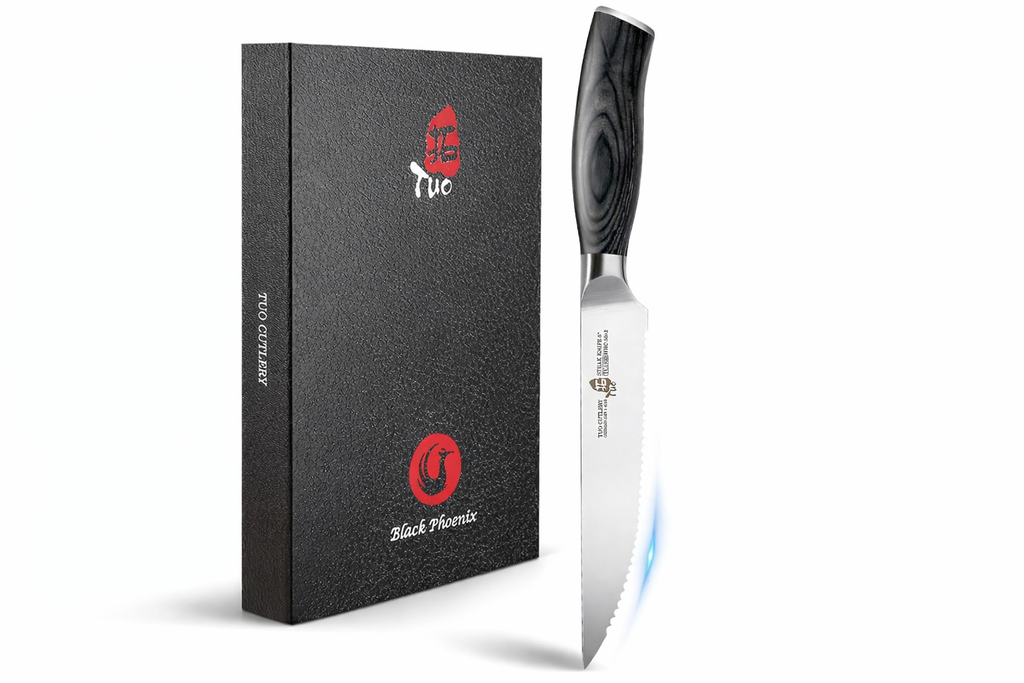 TUO Black Phoenix Cleaver Knife – High Carbon Stainless Steel Chinese Chef Knife with Ergonomic Pakkawood Handle