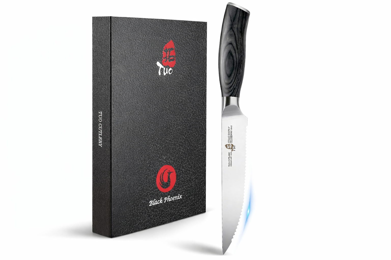 TUO Black Phoenix Cleaver Knife – High Carbon Stainless Steel Chinese Chef Knife with Ergonomic Pakkawood Handle
