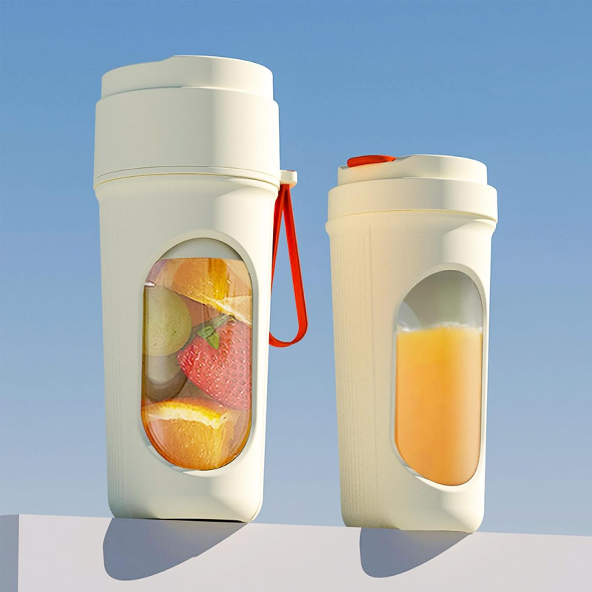 Portable Personal Blender, 450mL USB Rechargeable Smoothie Maker with 12 Blades & Travel Lid – CreamGreen