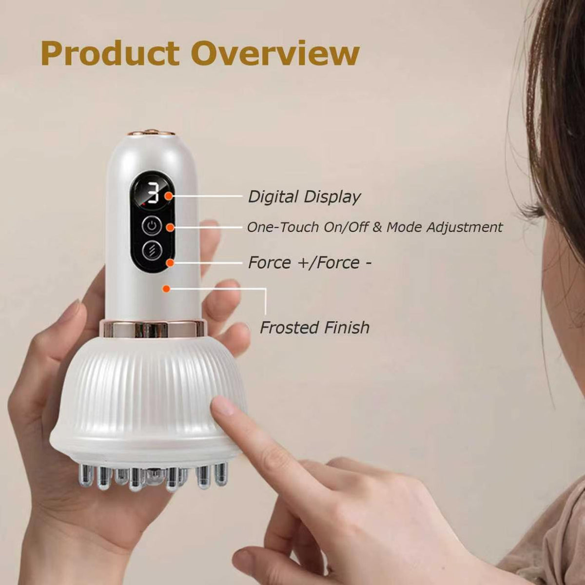 Rechargeable Abdominal Massager with Heat, Vibration, 3 Modes & 9 Intensity Levels