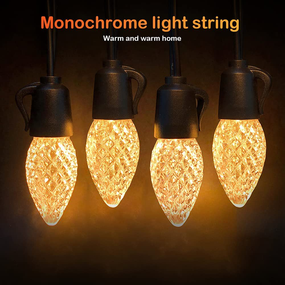 Outdoor String Lights 49ft Shatterproof LED Outdoor Lights Waterproof Patio String Light with 20pcs C35 Bulbs Commercial Hanging Light for Cafe Bistro Garden Deck Backyard Balcony Party Decor
