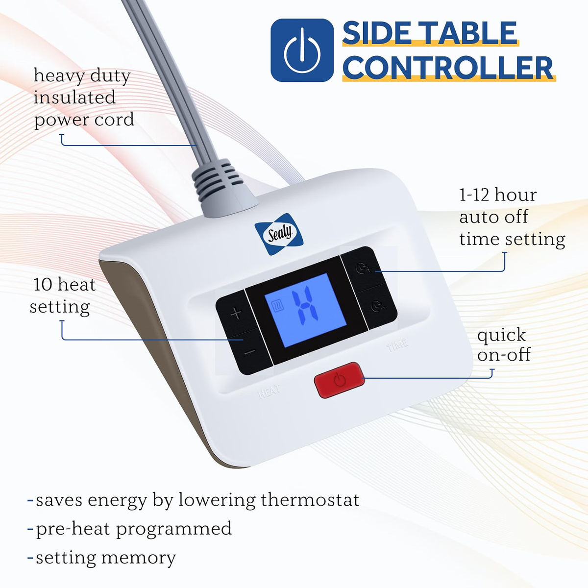 Sealy Sherpa Electric Heated Blanket with 10 Heat Settings & Auto Shut-Off – Twin & Full