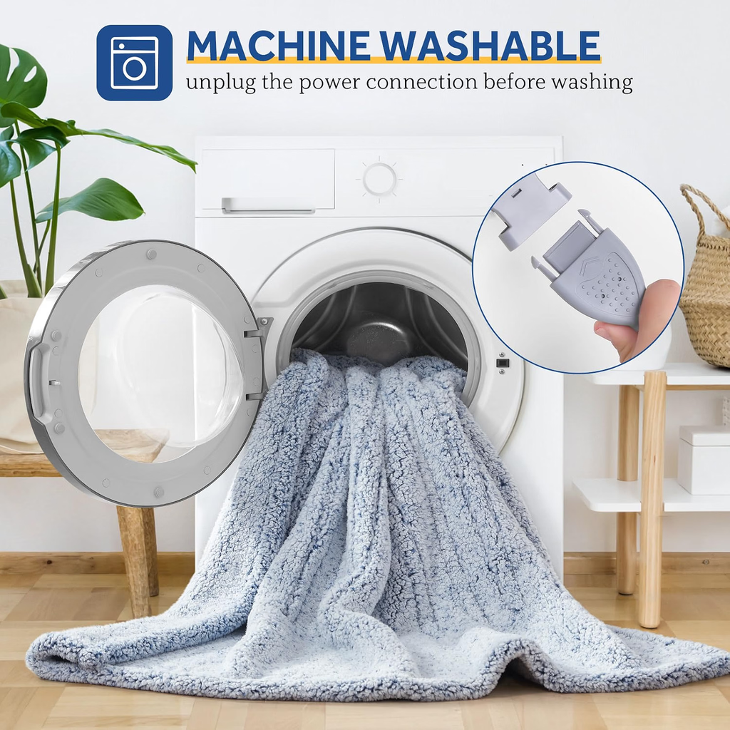 Sealy Sherpa Electric Heated Blanket with 10 Heat Settings & Auto Shut-Off – Twin & Full