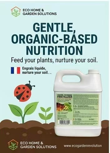 Eco Garden Solutions Liquid Seaweed Fertilizer NPK 1-1-1, 100% Organic Kelp Extract Plant Food & Soil Enhancer for Indoor Houseplants, Outdoor Gardens, Lawns & Hydroponics, 1 Liter (1 Quart)