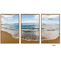 F009 3-Piece Coastal Beach Wall Art Set, 60 x 40 cm Each