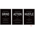 F026 3-Piece Motivational Typography Wall Art Set, 60 x 40 cm Each