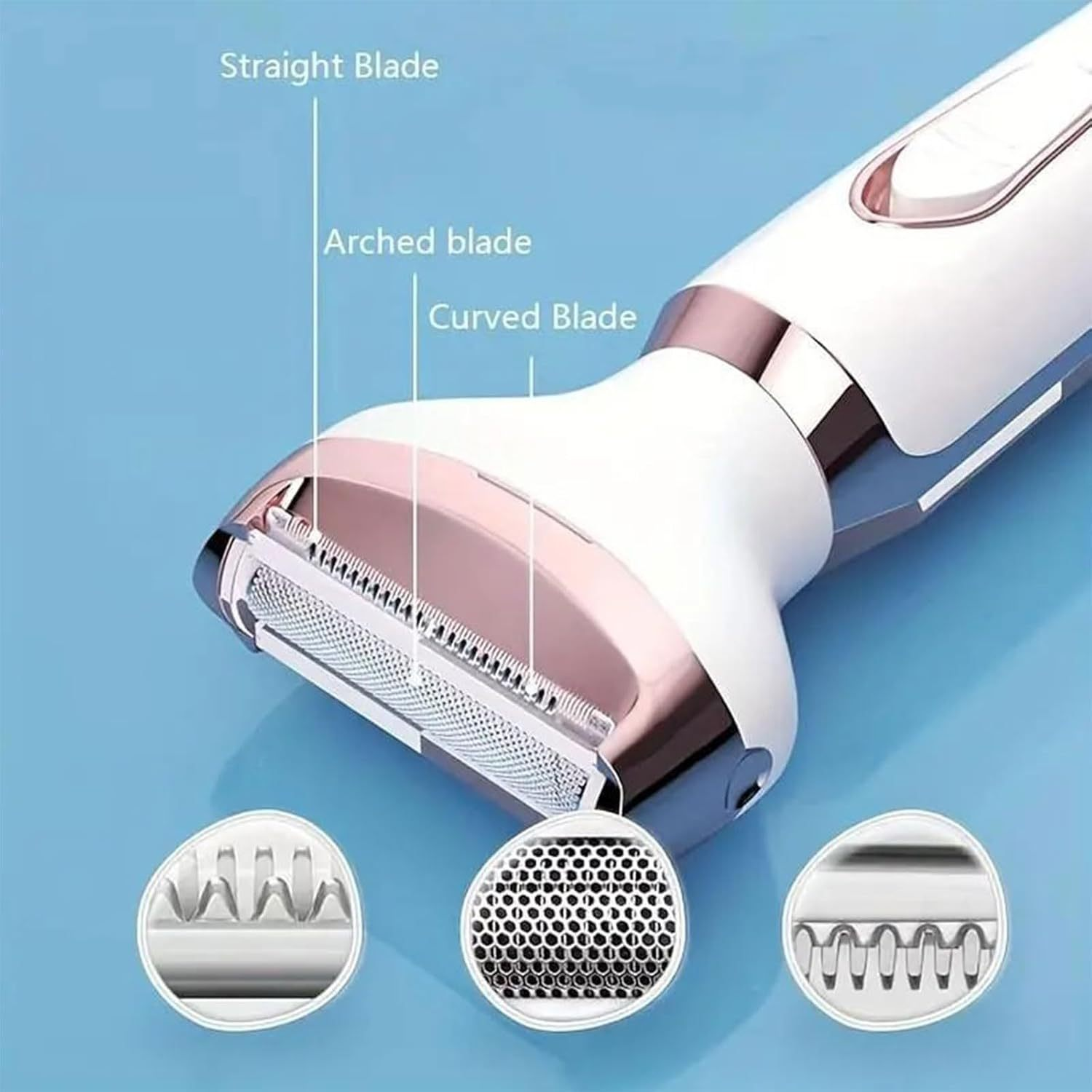 Elorixa Shaver, Smooth Shave Pro for Women, Eviay Premium Shaver, Elorixa Electric Shaver Women, 4 in 1 Hair Trimmer Women, Wet & Dry Use, for Armpit, Private Parts, Legs, Arms (Pink)