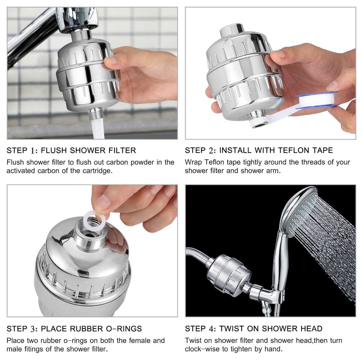 ECO HOME 9-Layer Shower Water Filter – Single or 2-Pack