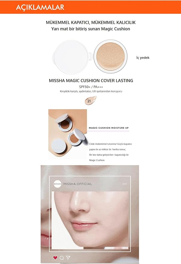 MISSHA Magic Cushion Cover Lasting 15g - No.21