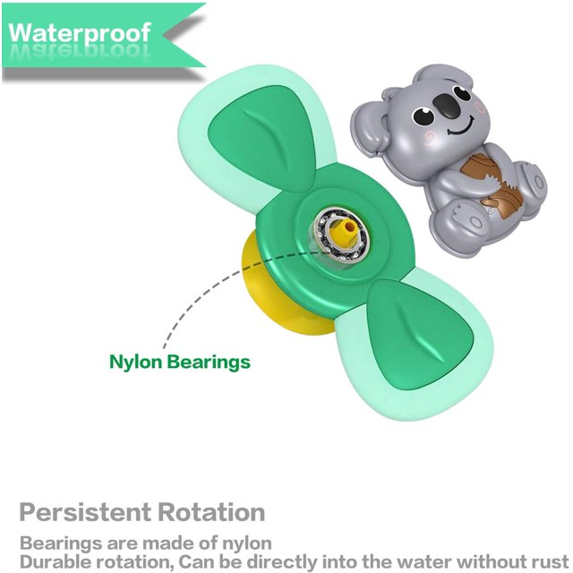 JHIJHOO Suction Cup Spinner Top Toy, Baby Early Learner Toys, Bath Toys for Kids(3PCS )