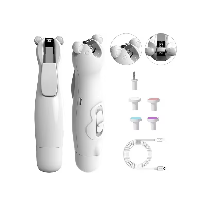 2-in-1 Baby Nail Trimmer & Clipper – Electric Nail File with LED Light, Safe & Gentle Nail Care Kit for Newborns, Infants & Toddlers (USB Rechargeable)