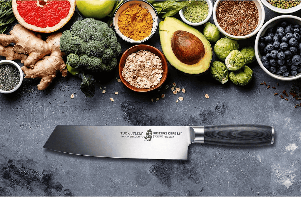 TUO Kiritsuke Knife - 8 Inch Kiritsuke Chef Knife - High Carbon German Steel with Gift Box