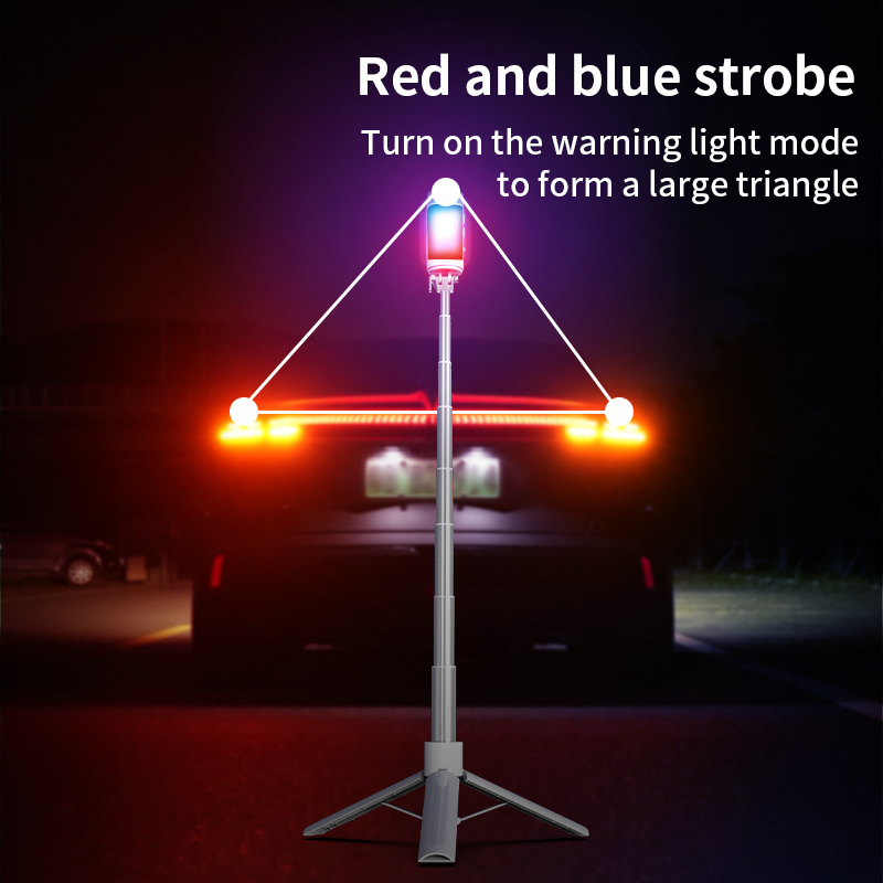 Portable Car Safety Hammer with Flashing Warning Light – Multi Function Emergency Tool with Seat Belt Cutter