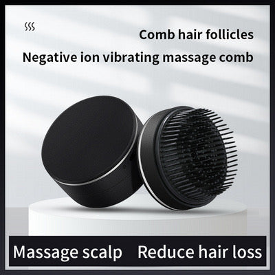 Mini Negative Ion Hair Brush with Mirror – Anti-Frizz Scalp Massage Comb
