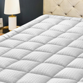 Quilted Mattress Pad Mattress Topper Mattress Protector, Deep Pocket Fit 8-21 Inch Mattresses, Soft Breathable Microfiber Cover