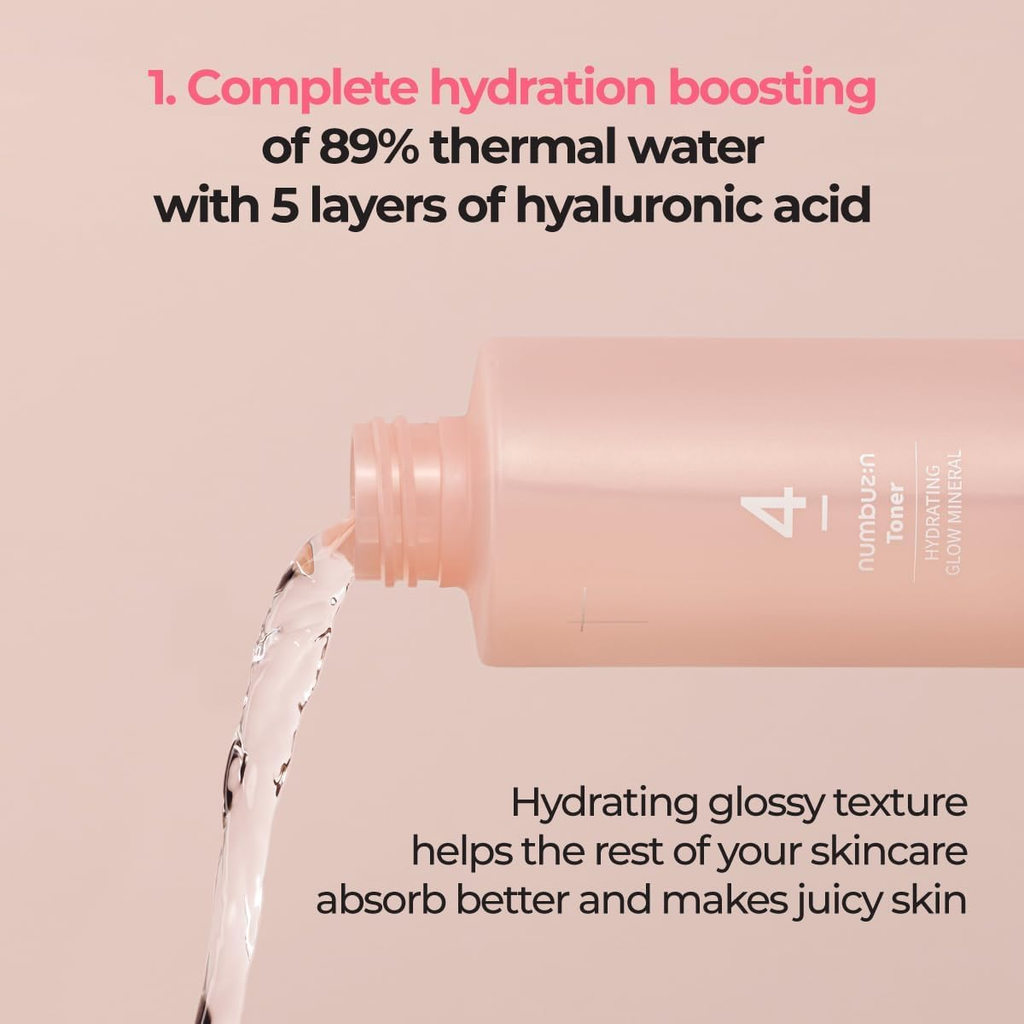 numbuzin No.4 Hydrating Glow Mineral Toner 200ml Best Before 1/3/2027