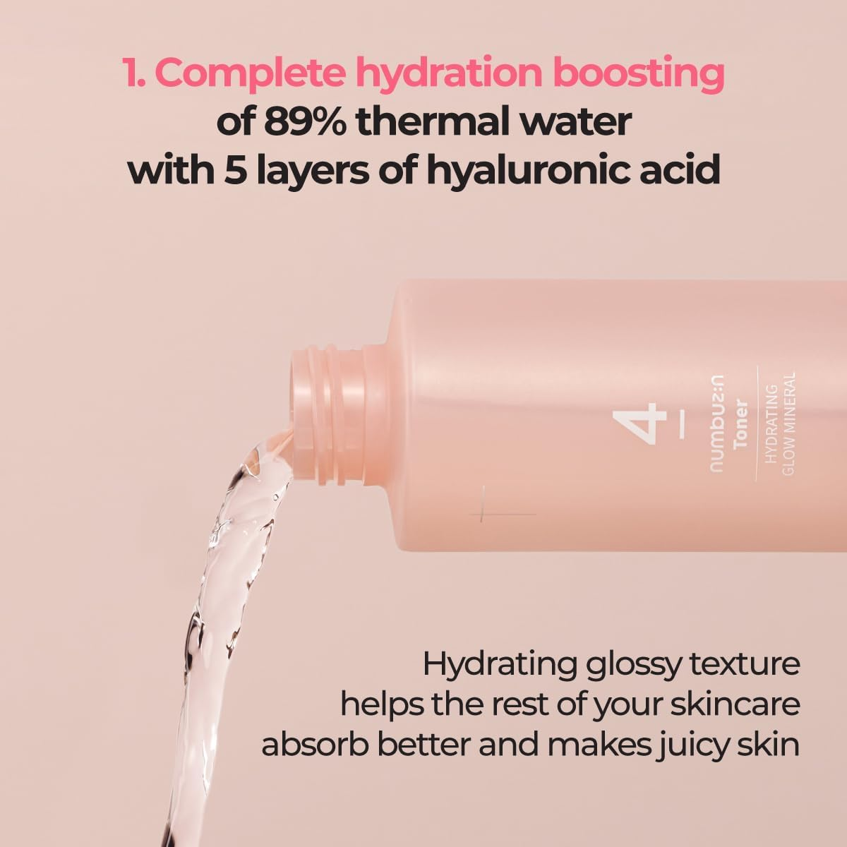 numbuzin No.4 Hydrating Glow Mineral Toner 200ml Best Before 1/3/2027