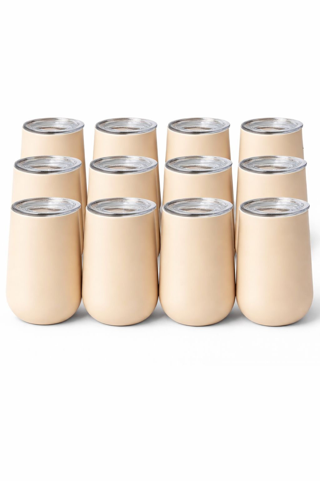 6 oz Stainless Steel Champagne Tumbler Stemless Glasses with Lid, Double Wall Insulated Travel Mug Perfect for Wine, Coffee, Drinks, Champagne, Cocktails, Colorfu