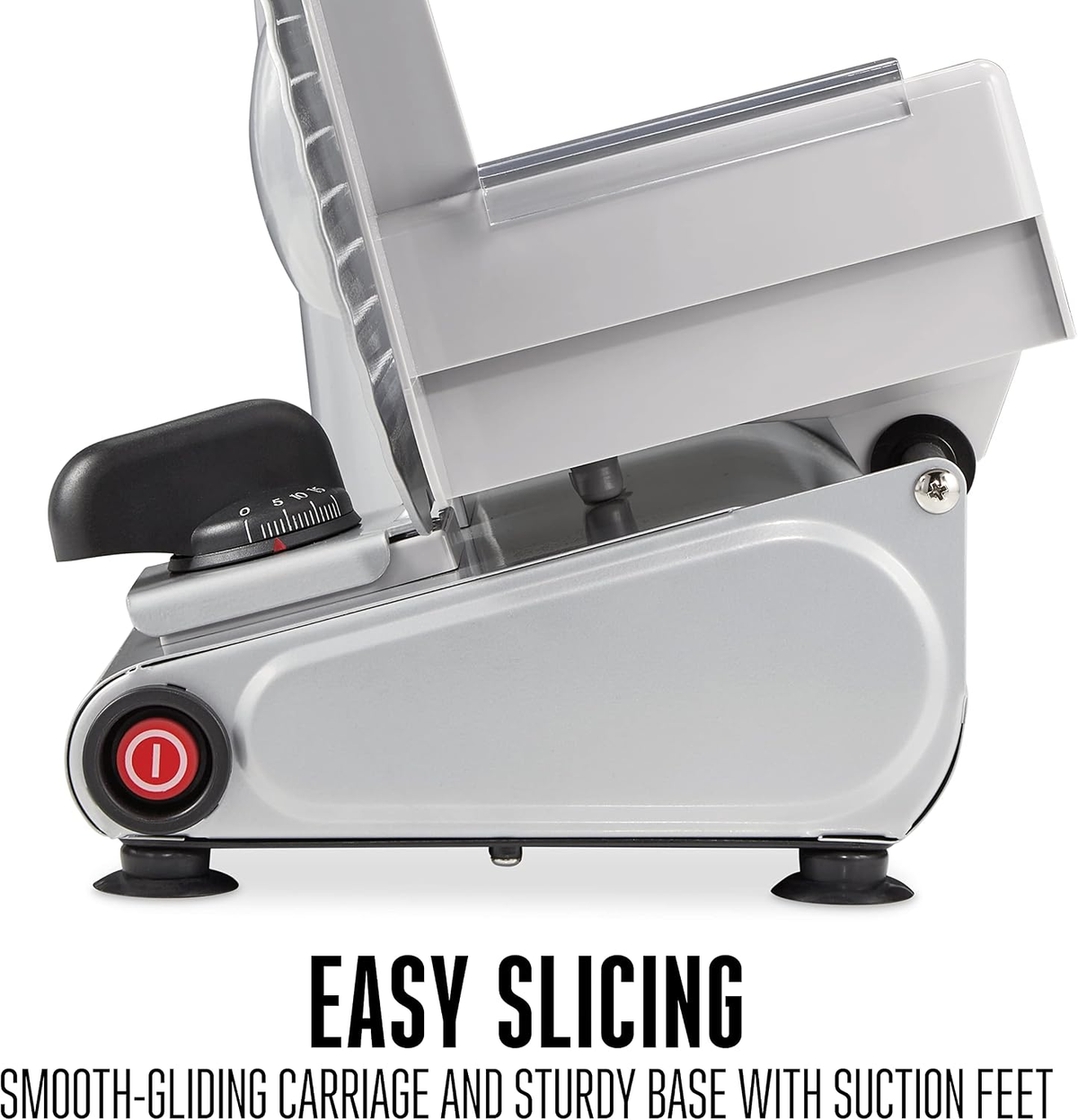 Weston Electric Meat Slicer, 7.5-Inch Stainless Steel Blade, Adjustable Thickness, 200W – Silver (61-0750-W)