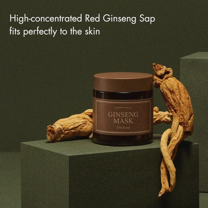 I’m From Mugwort Mask & Ginseng Mask Set, 2-Pack Wash-Off Facial Mask, Mugwort 100g + Ginseng 120g, Moisturizing, Smoothing & Refreshing Skin Care Mask